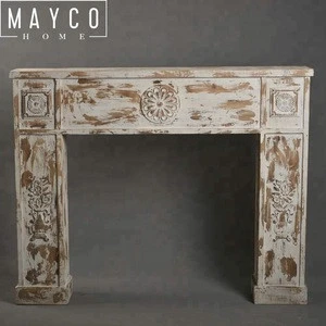 Mayco French Farmhouse Antique Decorative Wooden Fireplace