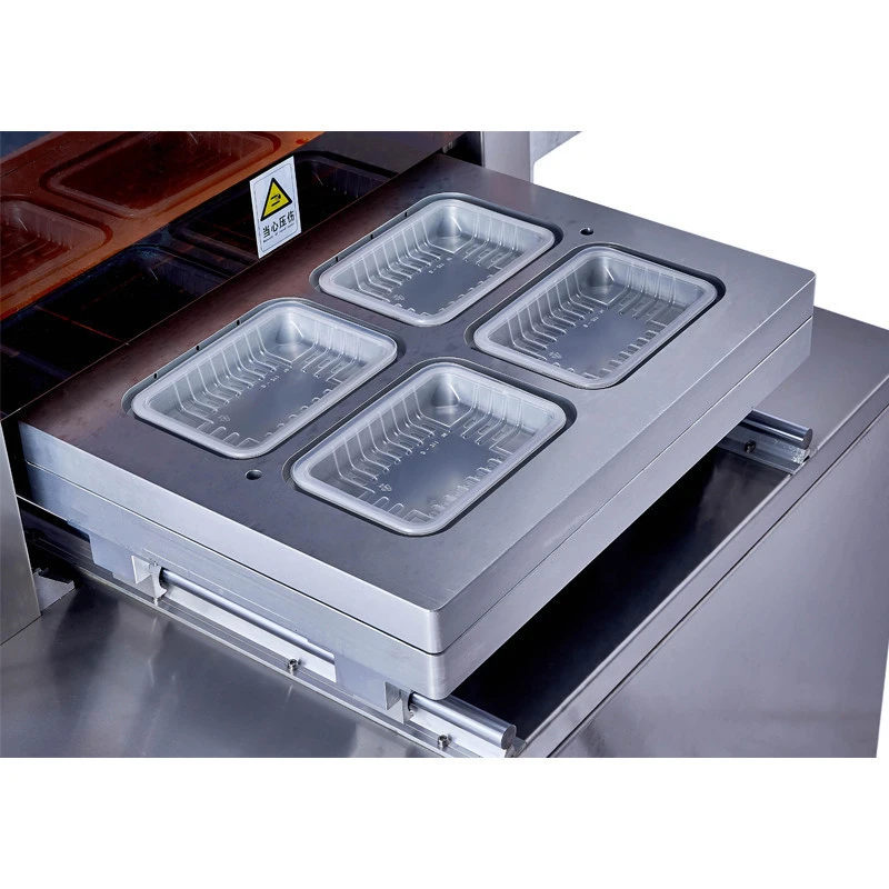 meat vacuum gas filling MAP ready meal packaging machine sealer tray sealing machine cooked food modified atmosphere tray sealer