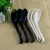 Import Melamine tableware Chinese black white with hook plastic spoon color curved soup spoon from China