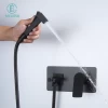Melissa Brass Bathroom Black toilet bidet sprayer shattaf set  shower Hot and cold valve Bathtub faucet water tap