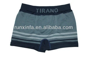 Men boxer short in stripe design/90%polyester+10%elastic material men underwear