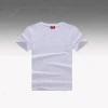 Mens blank custom logo casual cotton promotional crew regular short sleeve sublimation printing white t-shirt