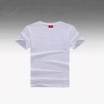 Mens blank custom logo casual cotton promotional crew regular short sleeve sublimation printing white t-shirt