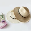 Mens Outdoor Summer Jazz Wholesale Short Brim Straw Fedora Hat