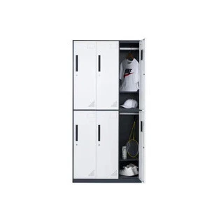 Metal cabinet Supplier Customized OEM Gym Office 6 Door Staff Clothing Shoe Cabinet Locker