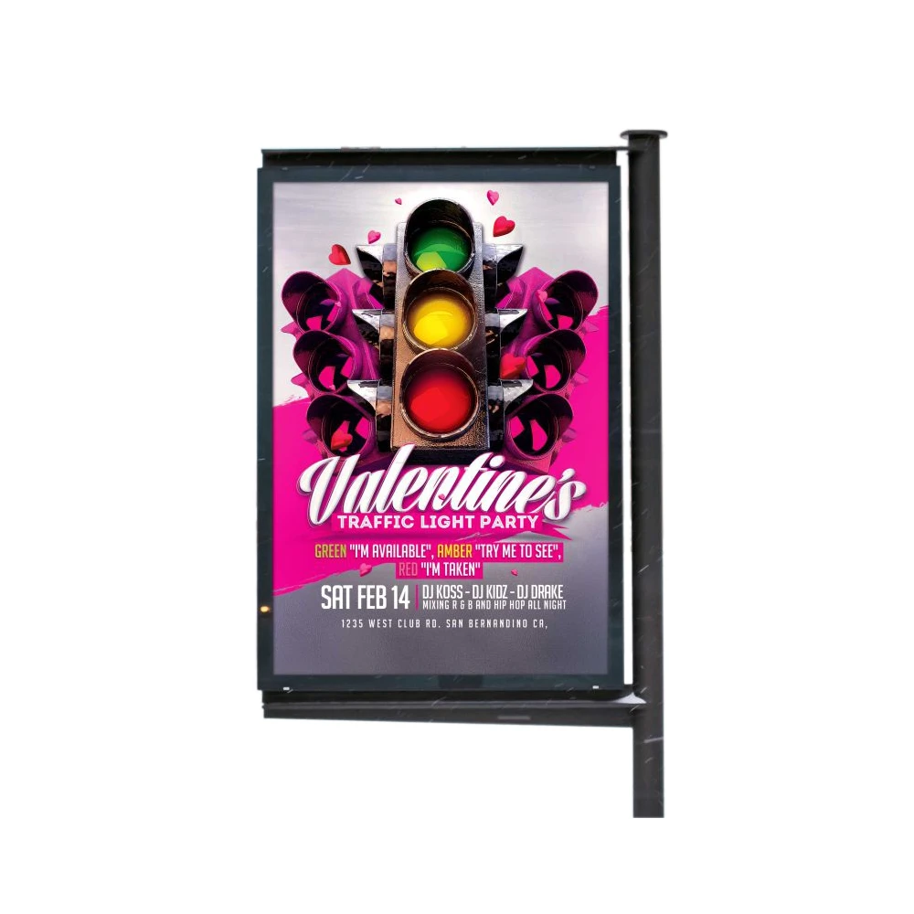 Metal Outdoor  Double Sided Advertising Scrolling Mupi Led Light box