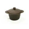 Mini round silicone food steamer with lid