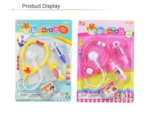 mini stethoscope kids role playing plastic doctor toys with blister card