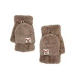 Mink Cashmere Fleece Warm Winter Gloves Girls Women Mitten