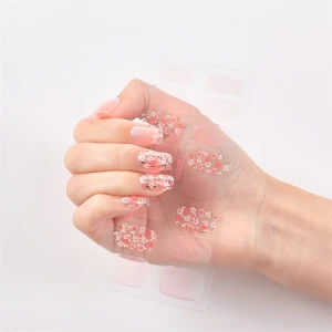 Mixedpopular nail art nail decals full cover shiny glitter nail stickers