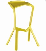 Modern Contemporary Design Stackable Plastic Bar High Chair Stool with Back for Pub Counter