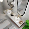 Modern Countertop Bathroom Vanity Sink Solid Surface Acrylic Wash Hand Basin Artificial Stone Sink Basin