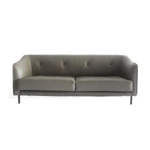 Modern Design Grey Leather Sofa 3, Leather Sofa Modern Design