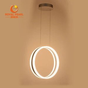 Modern dimmable round pendant light led ring chandelier lighting sale