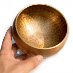 Moldavite & Brass Tibetan 7 Chakra Singing Bowl Set Sound Healing Piece Singing Bowl Small Sing Bowls With Handles