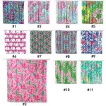 Monogrammed Super Soft Waterproof Lilly Shower Curtain
