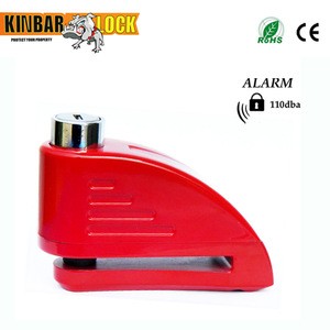 Motorcycle lock anti theft alarm disc brake lock with iso9001 alarm central locking system