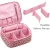 Import Multifunction Portable Leopard Zipper Makeup Organizer Pink Cosmetic Bags for Travel from China