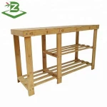 Multifunctional Long Shoe Bench bamboo material