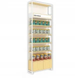 Multipurpose standing metal display rack height-adjustable display stand