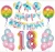 Import Mylar Number 16 inch Ocean Rainbow Color Happy Birthday Party Decoration Foil Letter Balloon from China