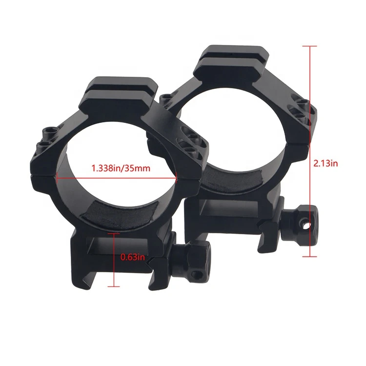 Mzj Optics tactical 1.38 inch/35mm scope rings with top 20mm picatinny scope mount air guns and weapons army hunting
