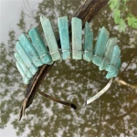 Natural Amethyst Crystal Amazonite Quartz Crown Raw Gemstone Wedding Tiara Headpiece Bridal Headband Accessory
