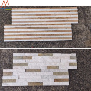 Natural mix natural landscaping colored crushed stone golden white ledge stone facade stone