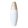 Nature and white color Spun Bamboo Vase / Coiled Bamboo Vase