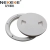 NEKEKE 4&quot; 6&quot; 8&quot; Antiskid Deck Plate Hatch cover Round Non Slip Inspection Hatch with Detachable Cover for Boat Yacht