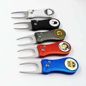 New Arrival Aluminum Handle Markers Customized Golf Club Zinc Alloy Divot Tool With Logo Ball Marker
