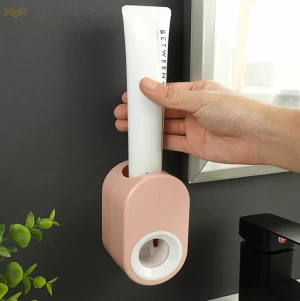 New Arrival Bathroom Simple Wall Mounted Durable Plastic Automatic Toothpaste Dispenser