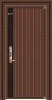 New Arrival Modern Black Gold Wire Drawing Stainless Steel Main Entrance Door