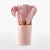 Import New Color Series Of Solid Wood Handle With Storage Bucket Kitchen Utensils Pink 11 Piece Suit Silicone Kitchenware from China