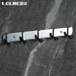 new design brushed nickle double coat robe hook