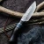 Import New Design Custom Damascus Steel Hunting Knife hand made with leather sheath from China