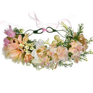 New design Korean style tiara of flower crown for girls sales with berries