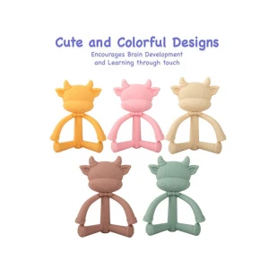 New Design Soft BPA Free Silicone Teething Brush Teether Toys Silicone Baby Teethers