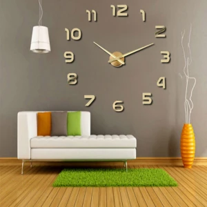 New home decor large home decorate fashion modern sticker quartz wall clock