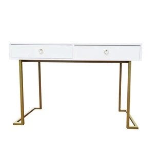 new lunch  console table luxury gold console table with golden metal leg