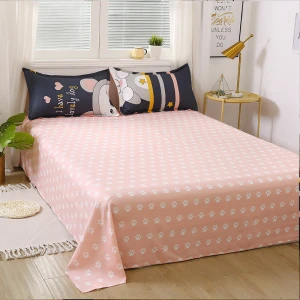 New Product Excellent Microfiber Sanding Printing Bed Linens Cover Sheet Bedding Set