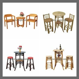 New style bamboo or wooden tea table and chair set