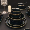 New style luxury gold line porcelain home restaurant ceramic dinnerware