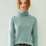 New style sweaters women turtleneck knitted long sleeve pullover sheep sweater