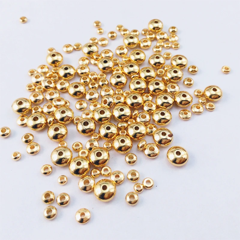 Newest Gold Bread Spacer Jewelry Accessories Copper Bracelets Beads Fashion Accessories Jewelry