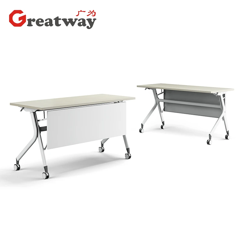Newest office furniture table with wheel fancy folding training desk