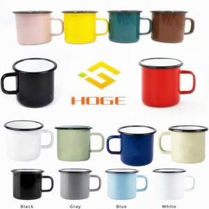 Newly best quality 7cm/8cm/9cm/10cm pure color enamel cup/enamel camping mug accept custom logo