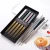 Import Non Slip Hollow Chopsticks Gold Plated Food Grade  Stainless Steel Mirror Polish Metal Chopsticks from China