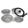 Non-stick Aluminum Fryer Cookware Set wth Removable pan handles camping cookware set