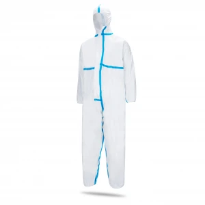 Non-woven fabric clothing Disposable coverall safety suit protection suit CE-CAT III microporous material